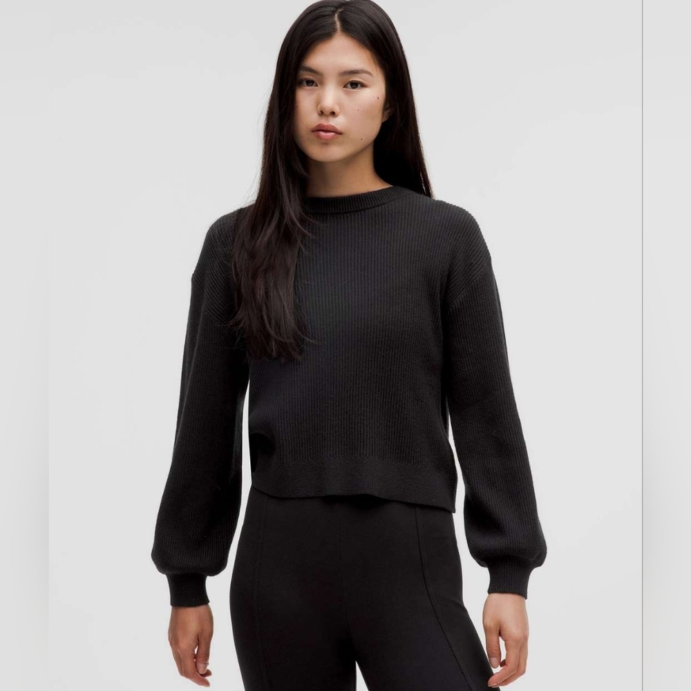 Lululemon Reversible Crossover Sweater Black Sz Small